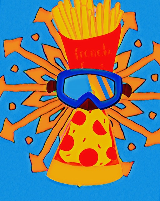 Pizza, Fries & Skiing Fret for Hire